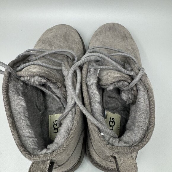UGG NEUMEL Charcoal SUEDE SHEEPSKIN CASUAL ANKLE MEN'S BOOTS SIZE US 10 - Picture 7 of 9